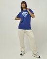 Shop Women's Blue Solitude Graphic Printed Boyfriend T-shirt-Full