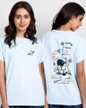 Shop Women's Blue Space Love Graphic Printed Boyfriend T-shirt-Front