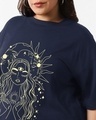 Shop Women's Blue Stardust Soul Graphic Printed Oversized Plus Size T-shirt