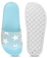 Shop Women's Blue Stars Printed Sliders-Design