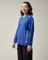 Shop Women's Blue Stoned Panda Graphic Printed Oversized T-shirt-Design