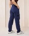 Shop Women's Blue Straight Cargo Pants-Full
