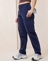 Shop Women's Blue Straight Cargo Pants-Front