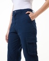 Shop Women's Blue Straight Cargo Pants