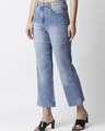 Shop Women's Blue Straight Fit High Rise Jeans-Design