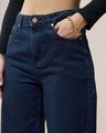 Shop Women's Blue Baggy Straight Fit Jeans