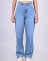 Shop Women's Blue Straight Fit Jeans-Front