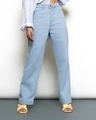 Shop Women's Blue Straight Fit Jeans-Front