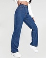 Shop Women's Blue Straight Fit Jeans-Design