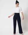 Shop Women's Blue Straight fit Trousers