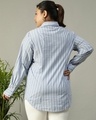 Shop Women's Blue Striped Plus Size Shirt-Full