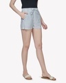 Shop Women's Blue Striped Shorts-Design