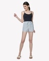 Shop Women's Blue Striped Shorts