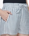 Shop Women's Blue Striped Shorts