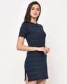 Shop Women's Blue Striped Slim Fit Bodycon Dress-Design