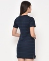 Shop Women's Blue Striped Slim Fit Bodycon Dress-Full