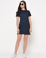 Shop Women's Blue Striped Slim Fit Bodycon Dress