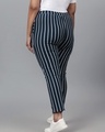 Shop Women's Blue Striped Slim Fit Track Pants-Design