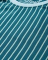 Shop Women's Blue Striped T-shirt-Full