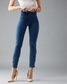 Shop Women's Blue Super Skinny Fit High-rise Jeans