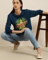 Shop Women's Blue Superior Graphic Printed Oversized T-shirt-Full
