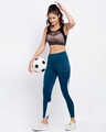 Shop Women's Blue Sweat Wicking Tights-Front