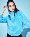 Shop Women's Blue Sweatshirt-Front