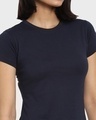 Shop Women's Blue Slim Fit T-shirt