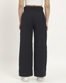 Shop Women's Navy Blue Tapered Fit Cargo Pants-Full