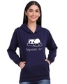 Shop Women's Blue Things Workout Graphic Printed Hoodie-Front