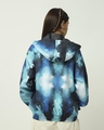 Shop Women's Blue Tie & Dye Oversized Windcheater Jacket-Design