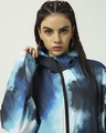 Shop Women's Blue Tie & Dye Oversized Windcheater Jacket