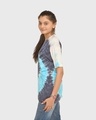 Shop Women's Blue Tie & Dye Relaxed Fit T-shirt-Design