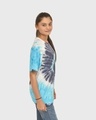 Shop Women's Blue Tie & Dye Relaxed Fit T-shirt-Full