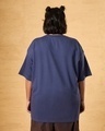 Shop Women's Blue Tomorrow Typography Oversized Plus Size T-shirt-Design