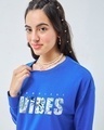 Shop Women's Blue Tropical Vibes Graphic Printed Oversized T-shirt