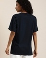 Shop Women's Blue Typographic Oversized T-shirt-Design