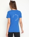 Shop Women's Blue Typography T-shirt-Full