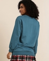 Shop Women's Blue Typography Oversized Sweatshirt-Design
