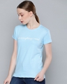 Shop Women's Blue Typography T-shirt-Design