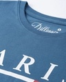 Shop Women's Blue Typography T-shirt-Full