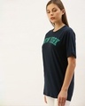 Shop Women's Blue Typography T-shirt-Design