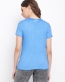 Shop Women's Blue Typography T-shirt-Design