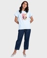 Shop Women's Blue Unique Minnie (DL) Graphic Printed Boyfriend T-shirt-Full