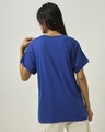 Shop Women's Blue Vichitra Prani Graphic Printed Boyfriend T-shirt-Design