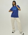 Shop Women's Blue Vichitra Prani Graphic Printed Boyfriend T-shirt-Full