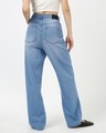 Shop Women's Blue Washed Baggy Straight Fit Jeans-Design