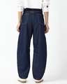 Shop Women's Blue Washed Barrel Fit Jeans-Design