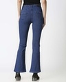 Shop Women's Blue Washed Boot Cut Fit High Waist Jeans-Design