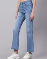 Shop Women's Blue Washed Boot cut Jeans-Design